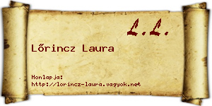 Lőrincz Laura névjegykártya